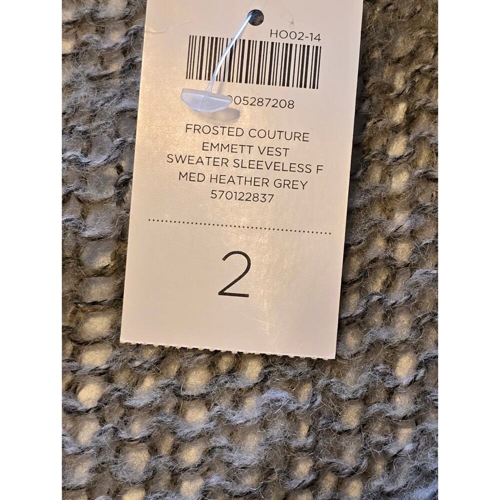 Chicos Frosted Couture Emmett Sweater Vest Womns Size Large Heathered Gray NWT - Picture 6 of 8